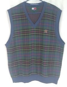 Vintage Tommy Hilfiger Mens Full Plaid Pullover Sw